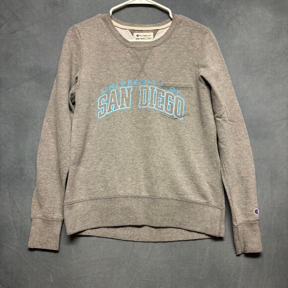 Champion Sweatshirt University of San Diego Cropped Sweatshirt Crewneck Spellout - Picture 1 of 8